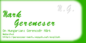 mark gerencser business card
